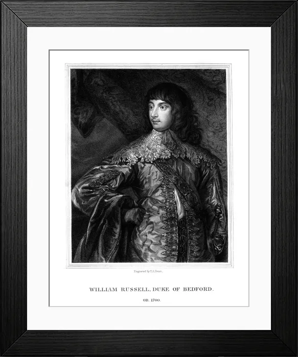 Framed Print : William Russell, 1st Duke of Bedford, British soldier, (1825). Artist: TA Dean Framed Print : William Russell, 1st Duke of Bedford, British soldier, (1825). Artist: TA Dean