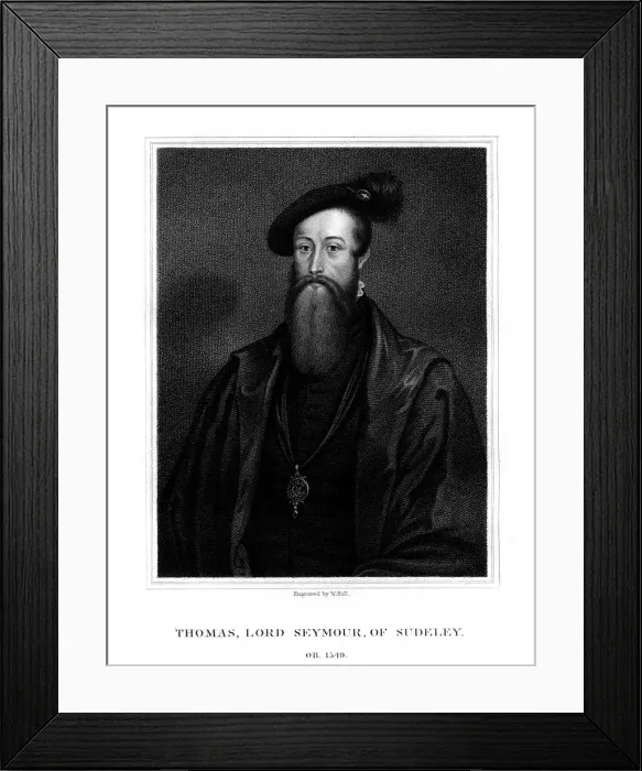 Framed Print : Thomas Seymour, Baron Seymour of Sudeley, younger brother of Jane Seymour, (1825). Artist: W Holl Framed Print : Thomas Seymour, Baron Seymour of Sudeley, younger brother of Jane Seymour, (1825). Artist: W Holl