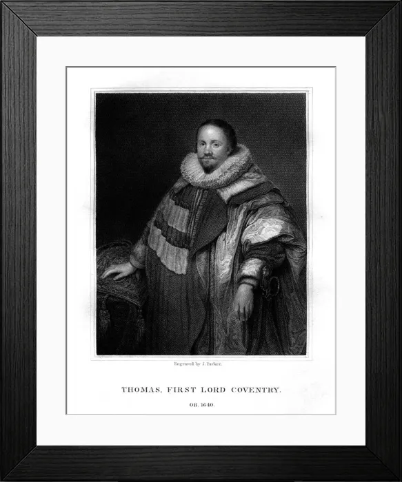 Framed Print : Thomas Coventry, First Lord Coventry, (1825). Artist: J Parker Framed Print : Thomas Coventry, First Lord Coventry, (1825). Artist: J Parker