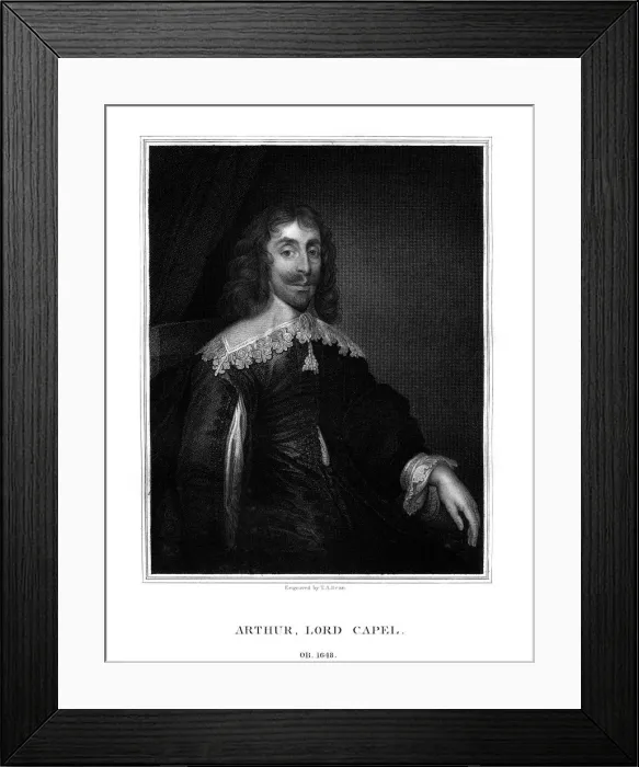 Framed Print : Arthur Capel, 1st Baron Capel, English royalist, (1825). Artist: TA Dean Framed Print : Arthur Capel, 1st Baron Capel, English royalist, (1825). Artist: TA Dean