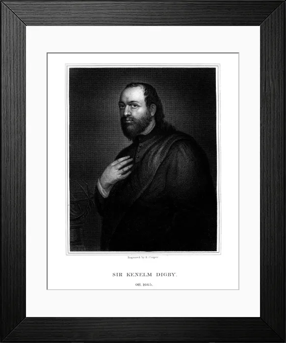 Framed Print : Sir Kenelm Digby, English scientist and diplomat (1825). Artist: R Cooper Framed Print : Sir Kenelm Digby, English scientist and diplomat (1825). Artist: R Cooper