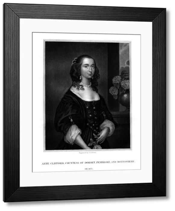 Framed Print : Lady Anne Clifford, Countess of Dorset, Pembroke and Montgomery, (1825). Artist: TA Dean Framed Print : Lady Anne Clifford, Countess of Dorset, Pembroke and Montgomery, (1825). Artist: TA Dean