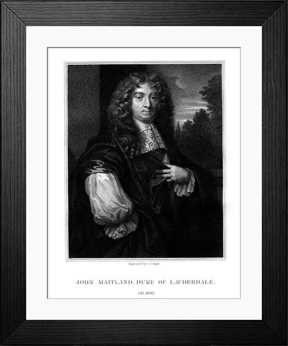 Framed Print : John Maitland, 1st Duke of Lauderdale, Scottish politician, (1825). Artist: John Samuel Agar Framed Print : John Maitland, 1st Duke of Lauderdale, Scottish politician, (1825). Artist: John Samuel Agar