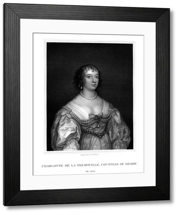 Framed Print : Charlotte Stanley, Countess of Derby, (1825). Artist: TA Dean Framed Print : Charlotte Stanley, Countess of Derby, (1825). Artist: TA Dean