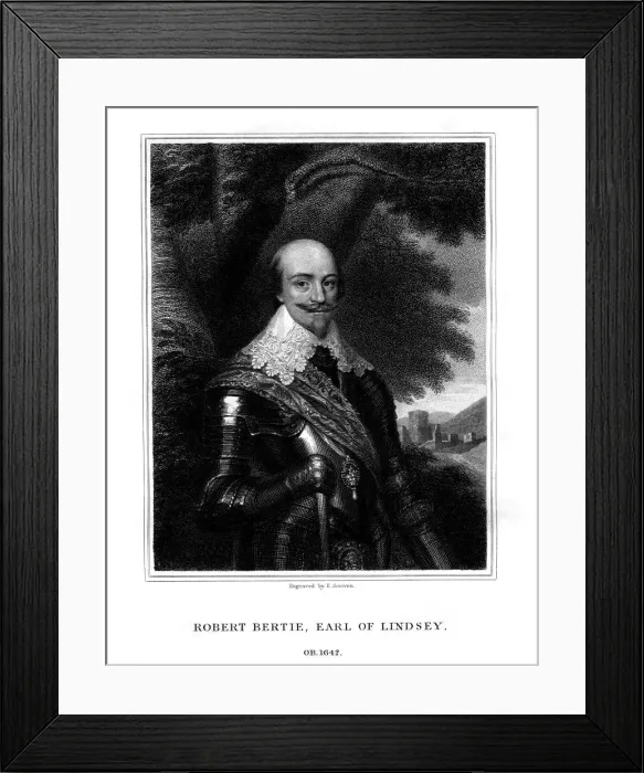 Framed Print : Robert Bertie, 1st Earl of Lindsey, (1827). Artist: TA Dean Framed Print : Robert Bertie, 1st Earl of Lindsey, (1827). Artist: TA Dean