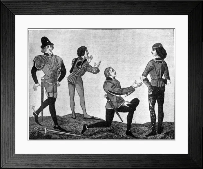 Framed Print : Male costume, 15th century, (1910) Framed Print : Male costume, 15th century, (1910)