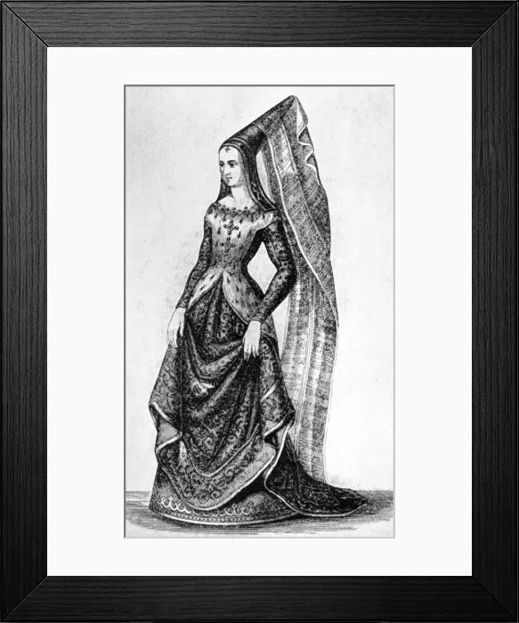 Framed Print : The steeple headdress and veil, 15th century, (1910) Framed Print : The steeple headdress and veil, 15th century, (1910)