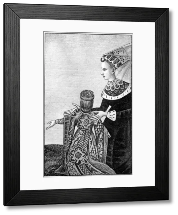 Framed Print : The butterfly headdress, 15th century, (1910) Framed Print : The butterfly headdress, 15th century, (1910)
