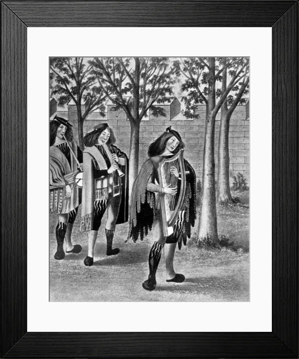 Framed Print : Three minstrels, c1480, (1910) Framed Print : Three minstrels, c1480, (1910)
