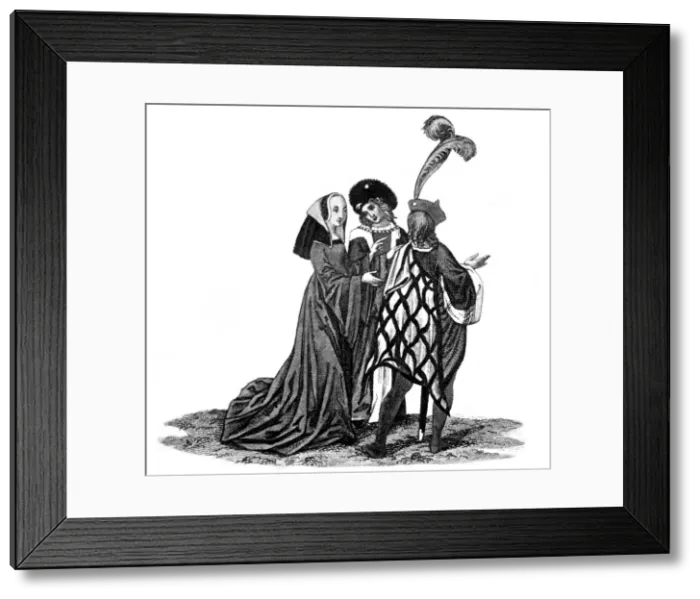 Framed Print : Early pyramidal headdress, late 15th-early 16th century, (1910) Framed Print : Early pyramidal headdress, late 15th-early 16th century, (1910)