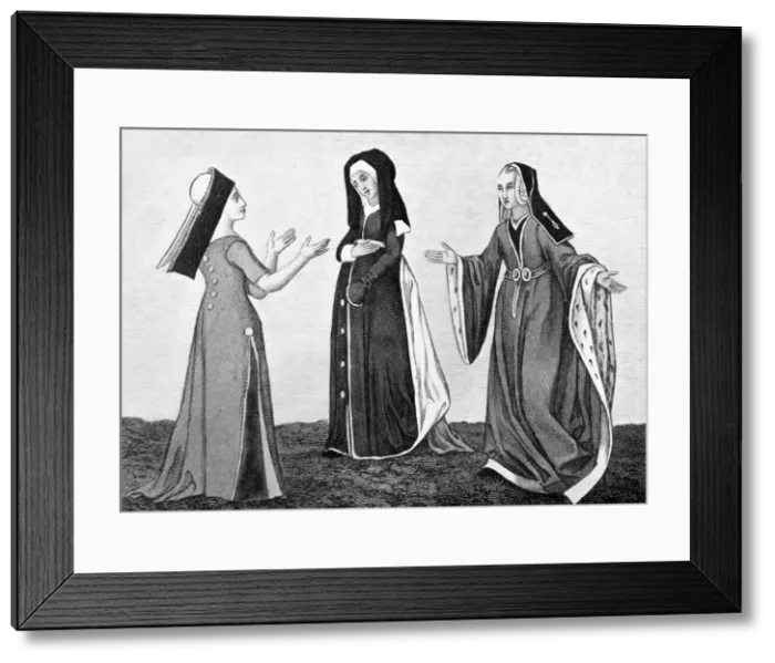Framed Print : Ladies costume, early 16th century, (1910) Framed Print : Ladies costume, early 16th century, (1910)