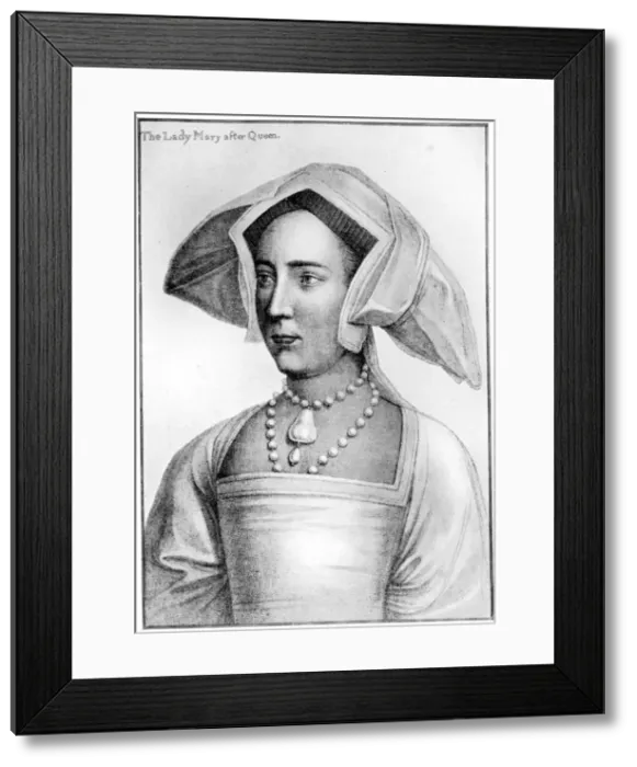 Framed Print : Lady Mary, 16th century, (1910) Framed Print : Lady Mary, 16th century, (1910)