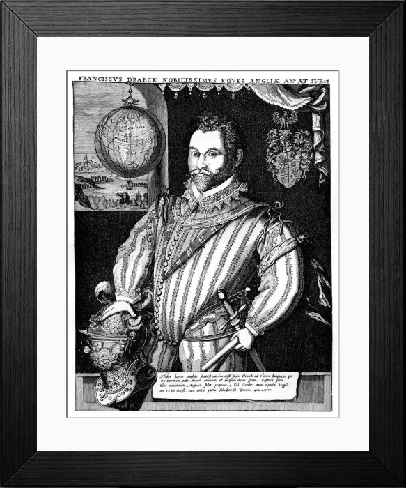 Framed Print : Sir Francis Drake, 16th century, (1910) Framed Print : Sir Francis Drake, 16th century, (1910)