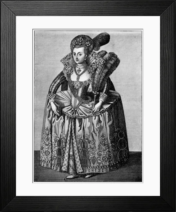 Framed Print : Anne of Denmark, early 17th century, (1910) Framed Print : Anne of Denmark, early 17th century, (1910)