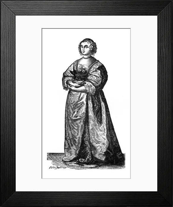 Framed Print : English court lady, 1643, (1910) Framed Print : English court lady, 1643, (1910)