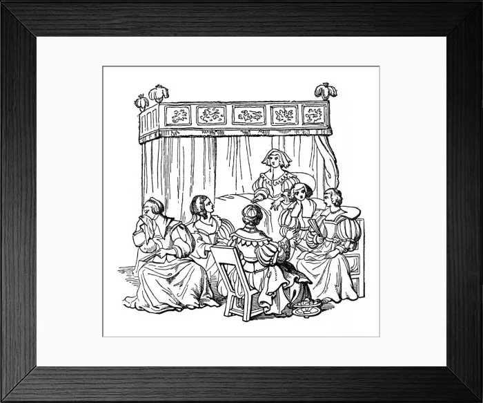 Framed Print : A bedroom party, 1631, (1910) Framed Print : A bedroom party, 1631, (1910)
