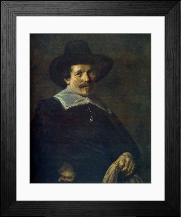 Framed Print : Portrait of a Man holding Gloves, c1645, (1912). Artist: Frans Hals Framed Print : Portrait of a Man holding Gloves, c1645, (1912). Artist: Frans Hals