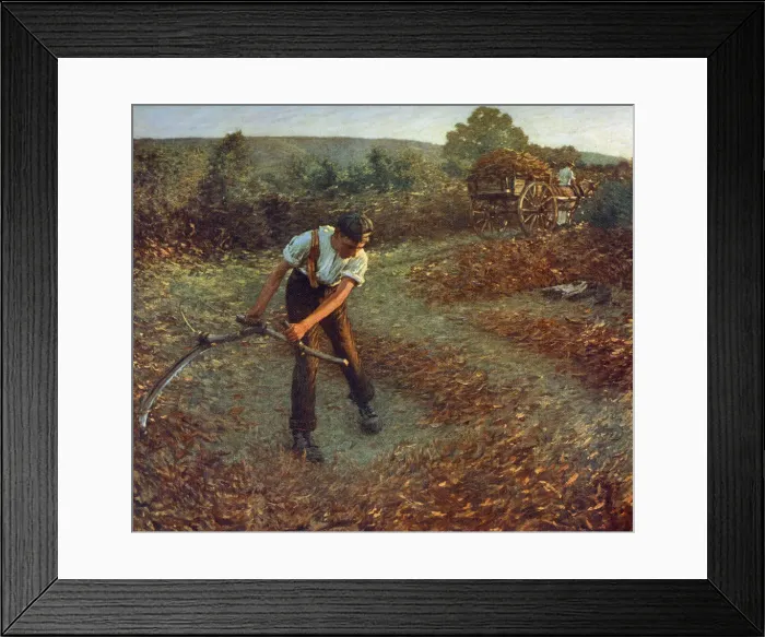Framed Print : Mowing Bracken, c1903, (1912). Artist: Henry Herbert la Thangue Framed Print : Mowing Bracken, c1903, (1912). Artist: Henry Herbert la Thangue