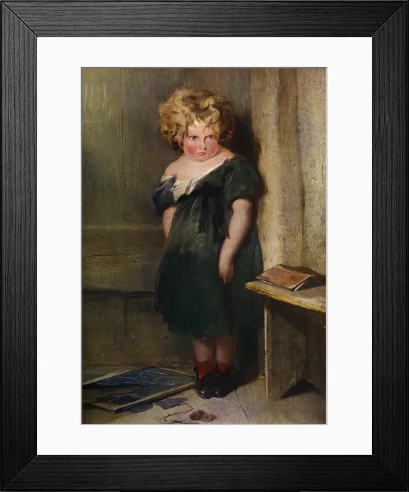 Framed Print : A Naughty Child, 19th century, (1912). Artist: Edwin Henry Landseer Framed Print : A Naughty Child, 19th century, (1912). Artist: Edwin Henry Landseer