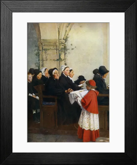 Framed Print : The Blessed Bread, c1879, (1912). Artist: Pascal Adolphe Jean Dagnan-Bouveret Framed Print : The Blessed Bread, c1879, (1912). Artist: Pascal Adolphe Jean Dagnan-Bouveret