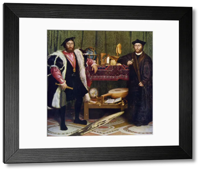 Framed Print : The Ambassadors, 1533, (1912). Artist: Hans Holbein the Younger Framed Print : The Ambassadors, 1533, (1912). Artist: Hans Holbein the Younger