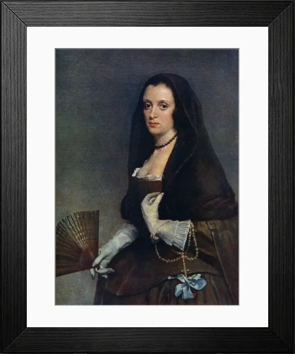 Framed Print : The Lady with a Fan, c1630-1650, (1912). Artist: Diego Velasquez Framed Print : The Lady with a Fan, c1630-1650, (1912). Artist: Diego Velasquez