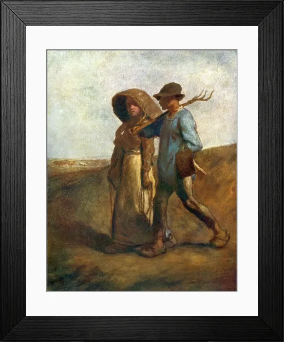 Framed Print : Going to Work, c1850-1851, (1912). Artist: Jean Francois Millet Framed Print : Going to Work, c1850-1851, (1912). Artist: Jean Francois Millet