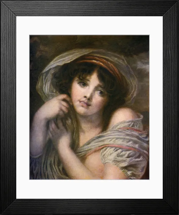 Framed Print : A Girl, late 18th century, (1912). Artist: Jean-Baptiste Greuze Framed Print : A Girl, late 18th century, (1912). Artist: Jean-Baptiste Greuze