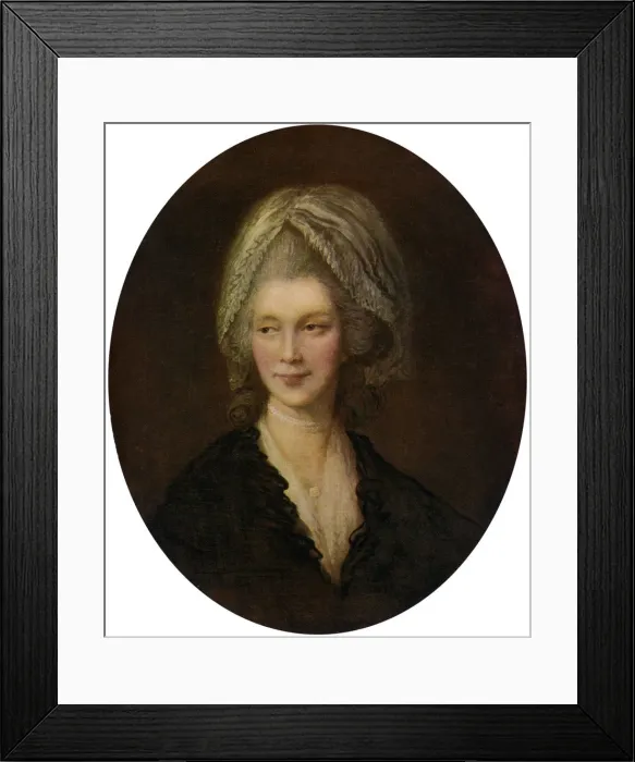 Framed Print : Queen Charlotte, 18th century, (1912). Artist: Thomas Gainsborough Framed Print : Queen Charlotte, 18th century, (1912). Artist: Thomas Gainsborough