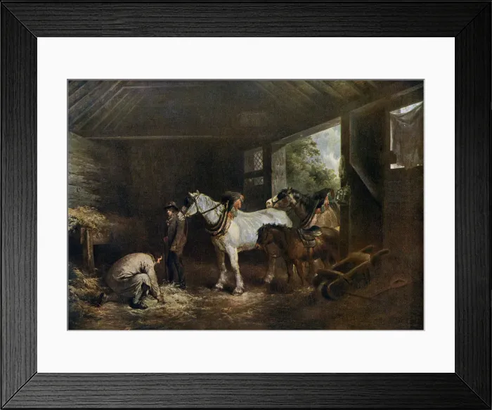 Framed Print : The Inside of the Stable, 1791, (1912). Artist: George Morland Framed Print : The Inside of the Stable, 1791, (1912). Artist: George Morland