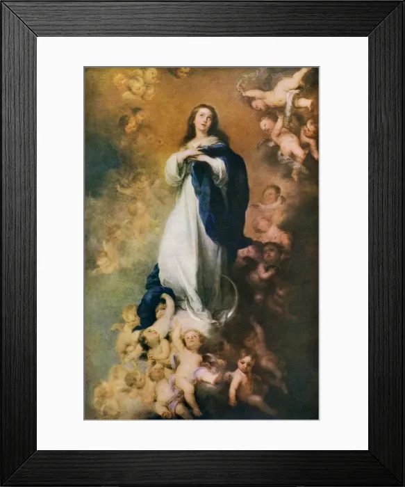 Framed Print : Immaculate Conception, c1678, (1912). Artist: Bartolome Esteban Murillo Framed Print : Immaculate Conception, c1678, (1912). Artist: Bartolome Esteban Murillo