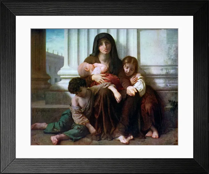 Framed Print : Charity or The Indigent Family, 1865, (1912). Artist: William-Adolphe Bouguereau Framed Print : Charity or The Indigent Family, 1865, (1912). Artist: William-Adolphe Bouguereau