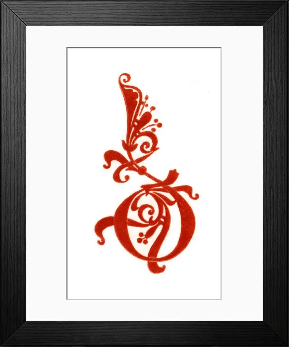 Framed Print : Initial letter D, 10th century, (1843). Artist: Henry Shaw Framed Print : Initial letter D, 10th century, (1843). Artist: Henry Shaw