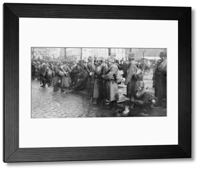 Framed Print : Russian Siberian infantry troops in Warsaw, Poland, 1914 Framed Print : Russian Siberian infantry troops in Warsaw, Poland, 1914