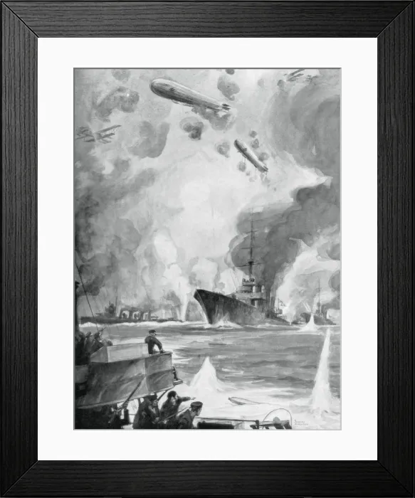 Framed Print : Cuxhaven Raid, 25 December 1914, (1926). Artist: Charles Fouqueray
