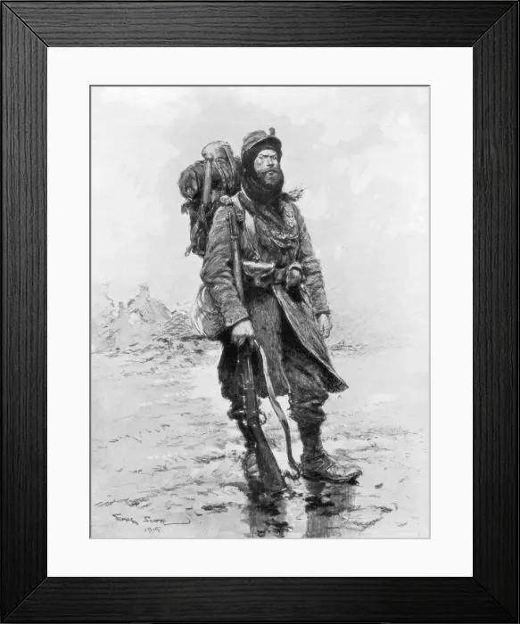 Framed Print : The Soldier of 1915, (the archetypical Poilu), 1915, (1926). Artist: Georges Bertin Scott Framed Print : The Soldier of 1915, (the archetypical Poilu), 1915, (1926). Artist: Georges Bertin Scott
