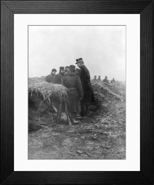 Framed Print : Albert I, the third King of the Belgians, visiting the trenches of Avecapelle, Belgium, 1915 Framed Print : Albert I, the third King of the Belgians, visiting the trenches of Avecapelle, Belgium, 1915
