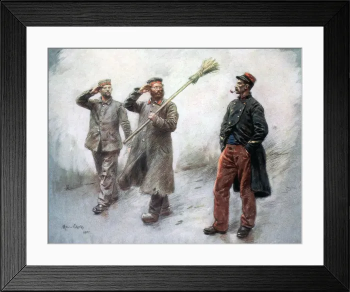 Framed Print : Fatigue Duty at Headquaters, German prisoners in Dinan, 1915, (1926). Artist: Maurice Orange Framed Print : Fatigue Duty at Headquaters, German prisoners in Dinan, 1915, (1926). Artist: Maurice Orange