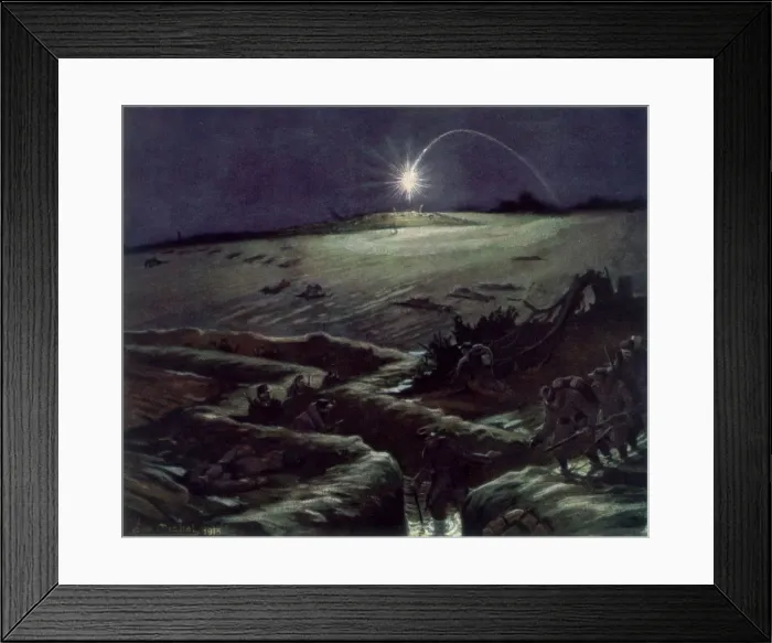 Framed Print : The Trenches of Noulette, France, 1915, (1926). Artist: Michel Framed Print : The Trenches of Noulette, France, 1915, (1926). Artist: Michel
