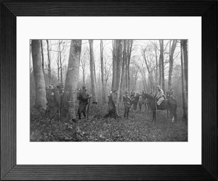 Framed Print : French patrols in the Forest of Argonne, France, 1915 Framed Print : French patrols in the Forest of Argonne, France, 1915