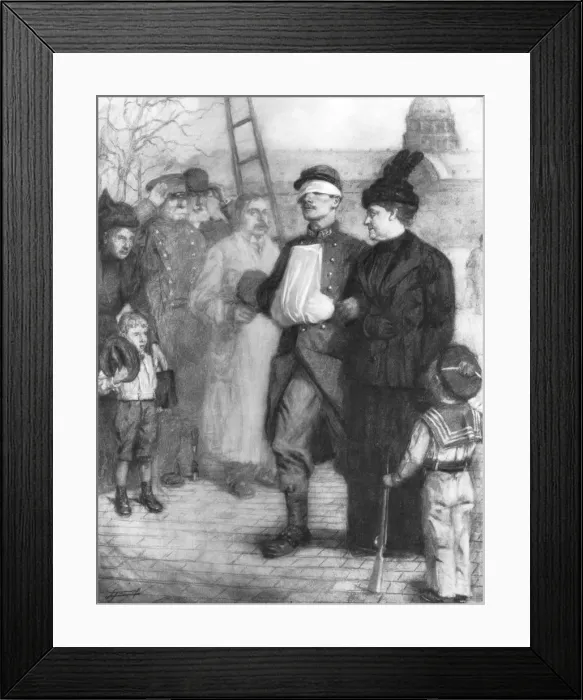 Framed Print : Walk of the Wounded, 1915, (1926). Artist: Lucien Jonas Framed Print : Walk of the Wounded, 1915, (1926). Artist: Lucien Jonas