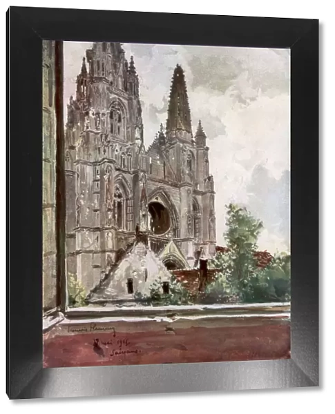 The Ruins of Saint Jean des Vignes Abbey, Soissons, France, 17 May 1915, (1926). Artist: Francois Flameng