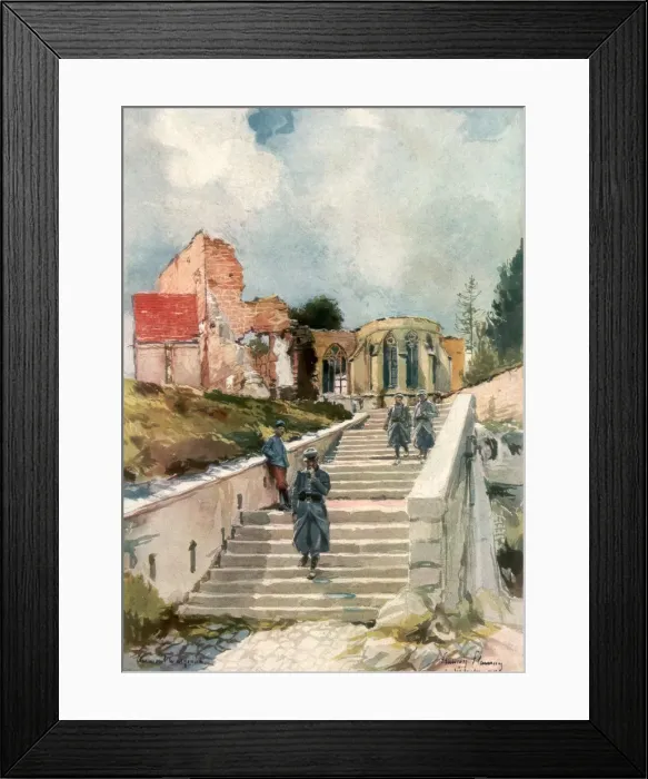 Framed Print : The Church of Clermont-en-Argonne, France, 1915, (1926). Artist: Francois Flameng Framed Print : The Church of Clermont-en-Argonne, France, 1915, (1926). Artist: Francois Flameng