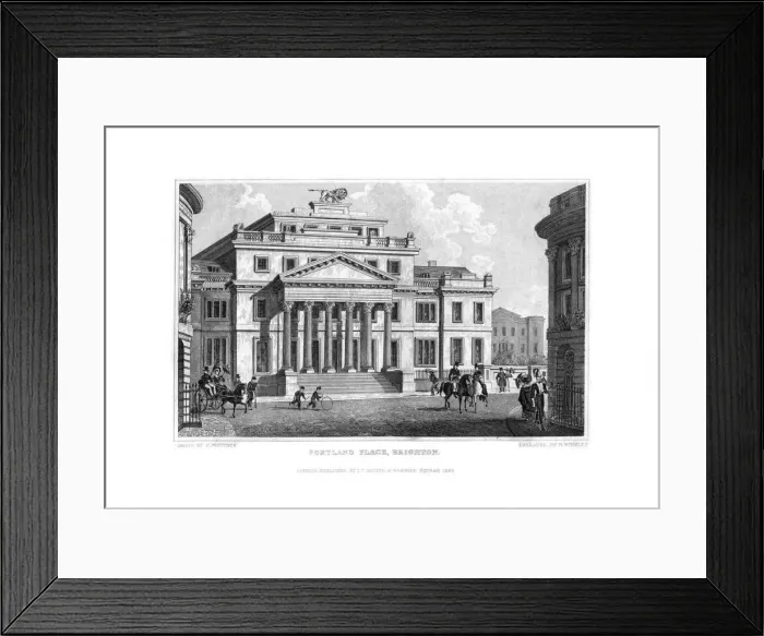 Framed Print : Portland Place, Brighton, East Sussex, 1829. Artist: R Winkles Framed Print : Portland Place, Brighton, East Sussex, 1829. Artist: R Winkles