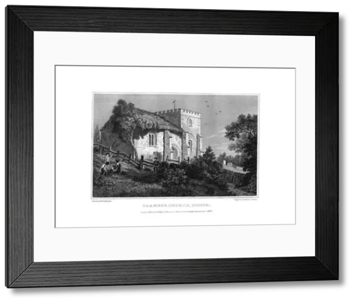 Framed Print : Bramber Church, West Sussex, 1829. Artist: J Shury Framed Print : Bramber Church, West Sussex, 1829. Artist: J Shury