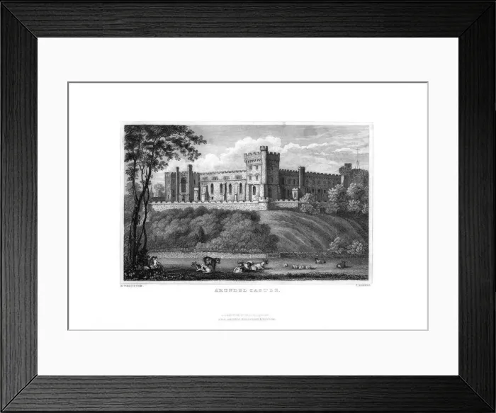 Framed Print : Arundel Castle, West Sussex, 1829. Artist: J Rogers Framed Print : Arundel Castle, West Sussex, 1829. Artist: J Rogers