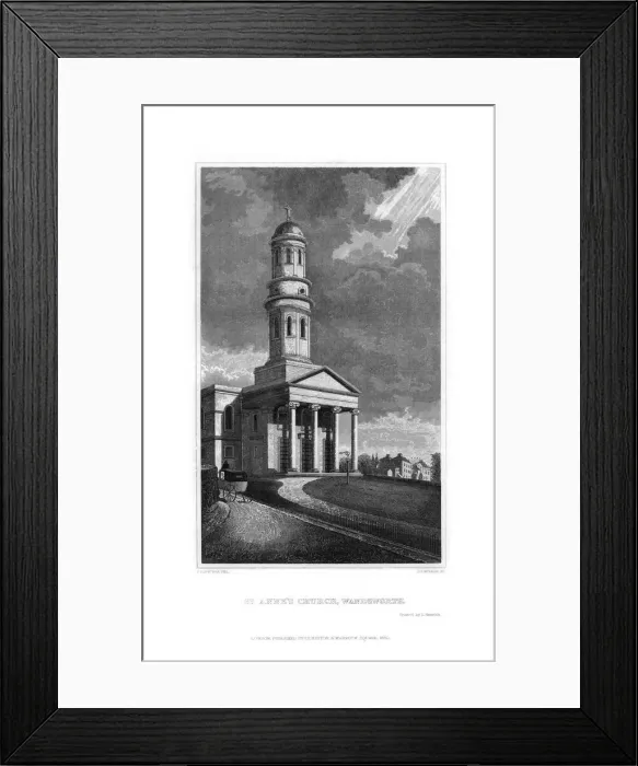 Framed Print : St Annes Church, Wandsworth, London, 1830. Artist: R Winkles Framed Print : St Annes Church, Wandsworth, London, 1830. Artist: R Winkles