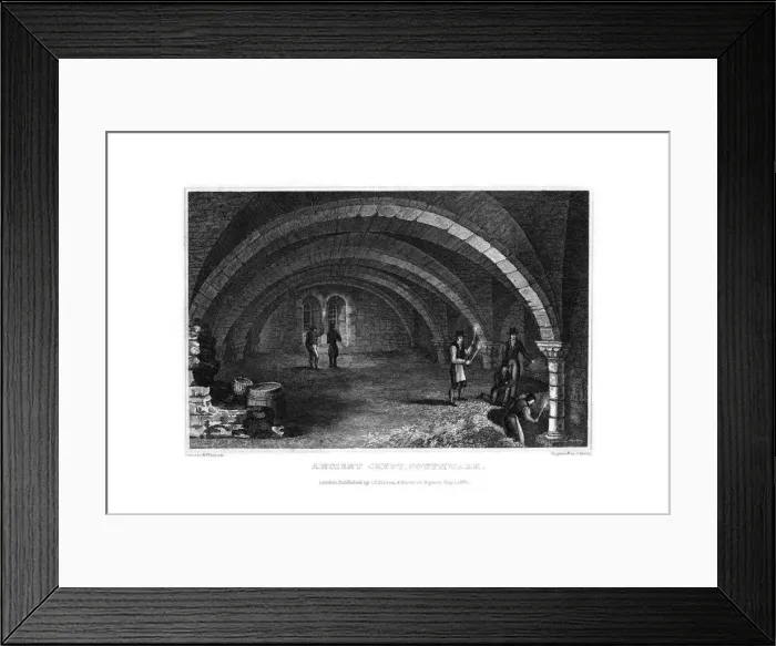 Framed Print : Ancient Crypt, Southwark, 1830. Artist: J Shury Framed Print : Ancient Crypt, Southwark, 1830. Artist: J Shury