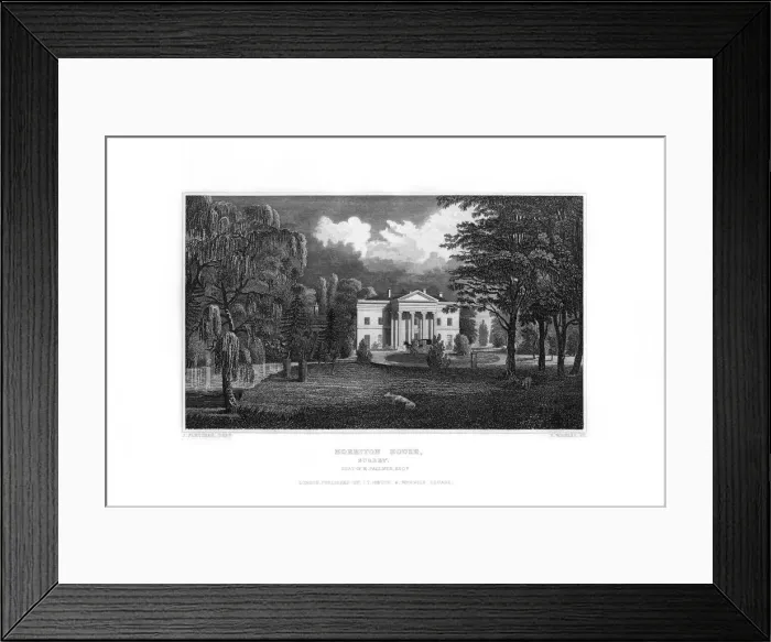 Framed Print : Norbiton House, Kingston upon Thames, Surrey, 1829. Artist: R Winkles Framed Print : Norbiton House, Kingston upon Thames, Surrey, 1829. Artist: R Winkles