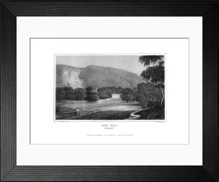 Framed Print : Box Hill, Surrey, 1829. Artist: J Rogers